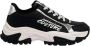 Versace Jeans Couture Zwarte sneakers met zilveren accenten Black Heren - Thumbnail 1