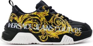Versace Jeans Couture mannen schoenen lederen trainers sneakers stargaze logo couture Zwart Heren