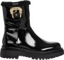 Versace Jeans Couture Stijlvolle Enkellaarzen met Gesp en Rits Black Dames - Thumbnail 1