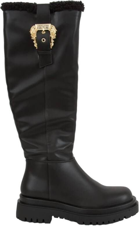 Versace Jeans Couture Zwarte Enkellaarsjes voor Black