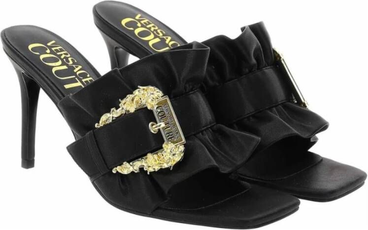 Versace Jeans Couture Stijlvolle Sandalen voor Modeliefhebbers Black Dames