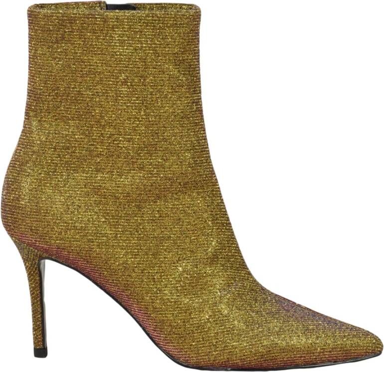 Versace Jeans Couture Stiletto Enkellaars Rubberen Zool Rits