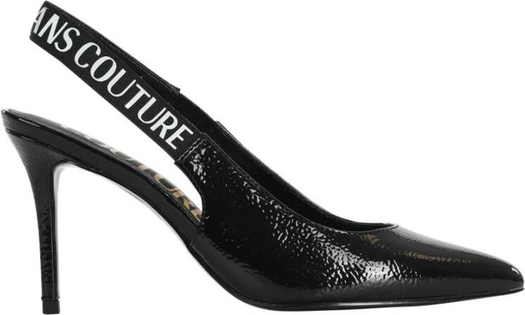 Versace Jeans Couture Verhoogde hakken muiltjes voor vrouwen Black Dames