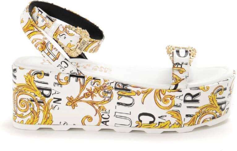 Versace Jeans Couture Multikleur Sandalen Ss23 White Dames