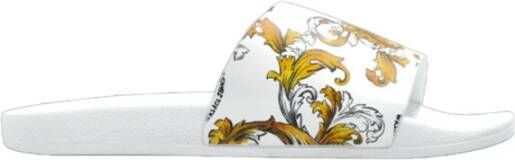 Versace Jeans Couture Witte Slide Sandalen Fondo