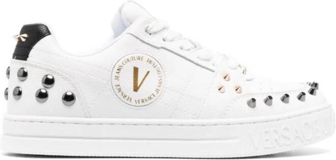 Versace Jeans Couture Witte Sneakers voor Vrouwen Aw23 Wit Dames