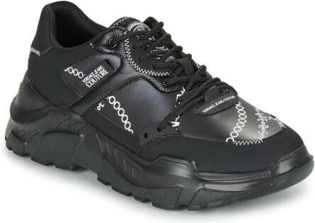 Versace Jeans Couture Lage profiel sneakers voor heren met gladde graaninzetten Black Heren - Foto 7