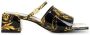 Versace Jeans Couture Zwarte damessandalen met barokprint en metallic gouden details Black Dames - Thumbnail 3