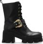Versace Jeans Couture Zwarte Enkellaarzen voor Vrouwen Black Dames - Thumbnail 12