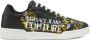Versace Jeans Couture Zwarte leren logo sneakers Black Heren - Thumbnail 1