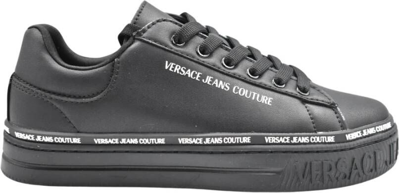 Versace Jeans Couture Zwarte platte schoenen Black Dames
