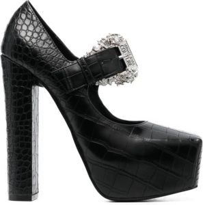 Versace Jeans Couture Zwarte Pumps voor Dames Aw23 Zwart Dames