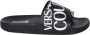 Versace Jeans Couture Zwarte Shelly Slides met Logo Print Black Dames - Thumbnail 1