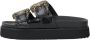 Versace Jeans Couture Zwarte Slippers met Barokgesp - Thumbnail 5