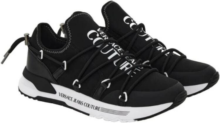 Versace Jeans Couture Zwarte Sneakers voor Heren Aw23 Black Heren