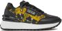 Versace Jeans Couture Zwarte Leren Sneakers met Barok Print Black Dames - Thumbnail 1