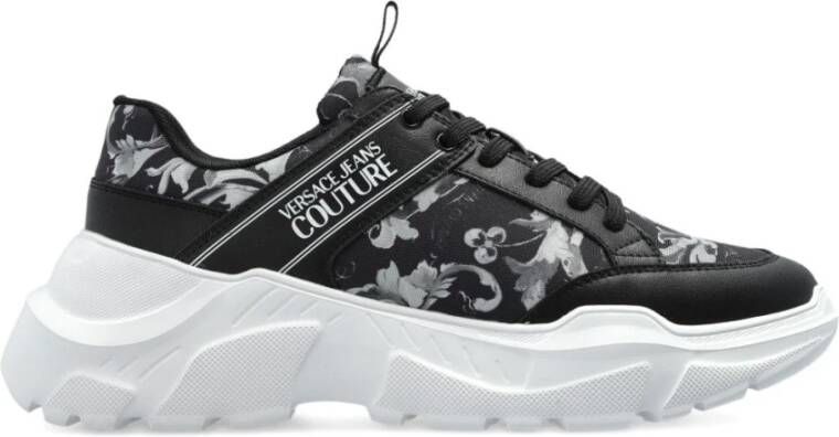 Versace Jeans Couture Zwarte Sneakers voor een stijlvolle look