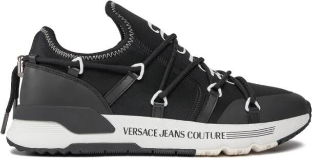 Versace Jeans Couture Zwarte Sneakers voor Heren Aw23 Black Heren