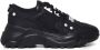 Versace Jeans Couture Speedtrack Zwarte Leren Mesh Sneakers Black Heren - Thumbnail 8