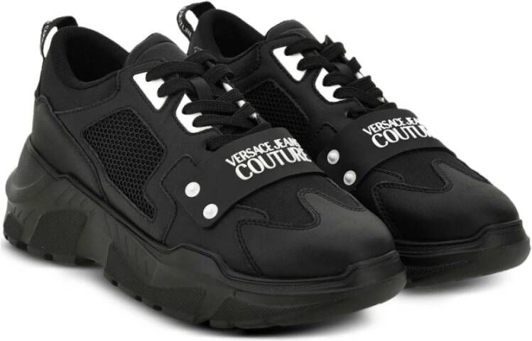 Versace Jeans Couture Zwarte Sneakers voor Stijlvolle Look
