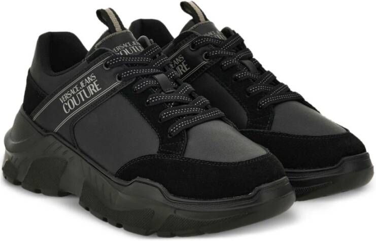 Versace Jeans Couture Zwarte Sneakers voor Stijlvolle Look