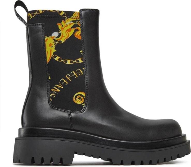 Versace Jeans Couture Zwarte synthetische laarzen voor dames Black Dames