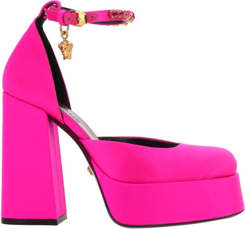 Versace Fuchsia Hak Platform Sandalen met Medusa Charme Pink Dames - Foto 2