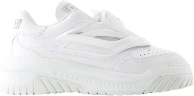 Versace Odissea Sneakers Leer Medusa Hoofd Track Zool White