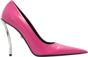 Versace Leather stiletto pumps Roze Dames