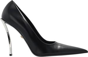 Versace Leather stiletto pumps Zwart Dames