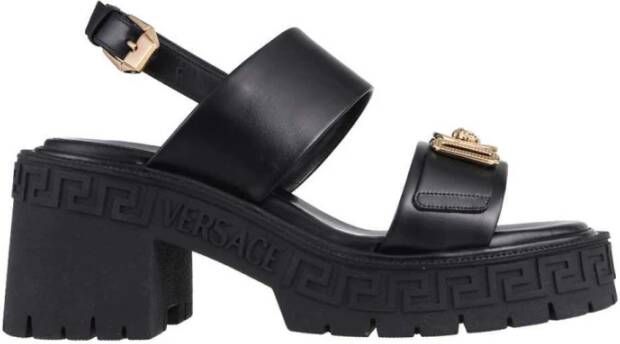 Versace Leren sandalen met logodetail