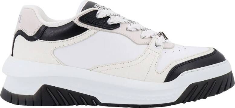 Versace Leren sneakers met La Greca-detail