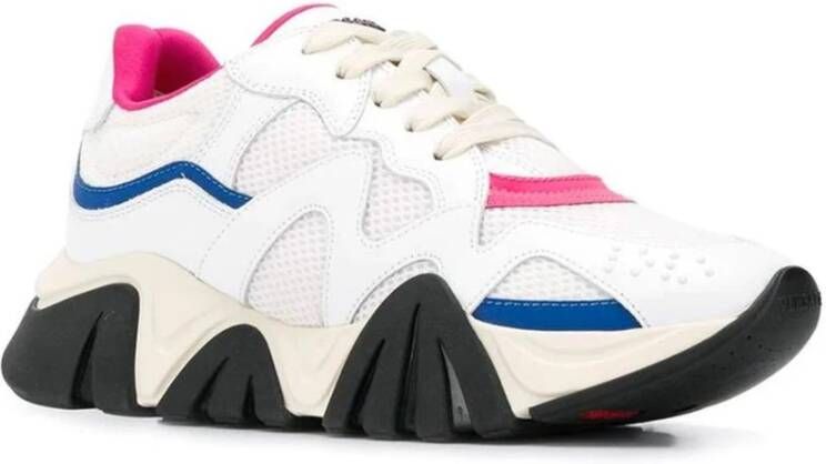 Versace Leren Sneakers met Mesh Panelen