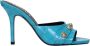Versace Lichtblauwe Leren Stiletto Hakken Sandalen - Thumbnail 1