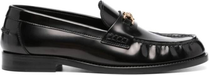 Versace Zwarte platte schoenen Black Dames