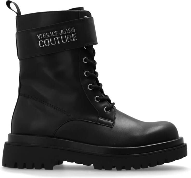 Versace Jeans Couture Zwarte Enkellaarzen voor Vrouwen Black Dames - Foto 3