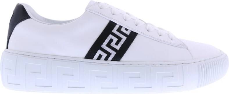 Versace Leren Low Top Sneakers White
