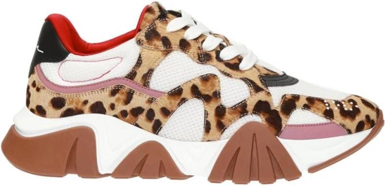 Versace Luipaard Sneakers met Mesh Panelen Multicolor Heren