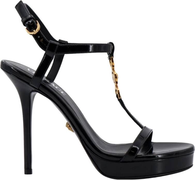 Versace Medusa 95 Patent Leren Sandalen Black Dames