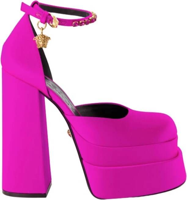 Versace Fuchsia Hak Platform Sandalen met Medusa Charme Pink Dames - Foto 8