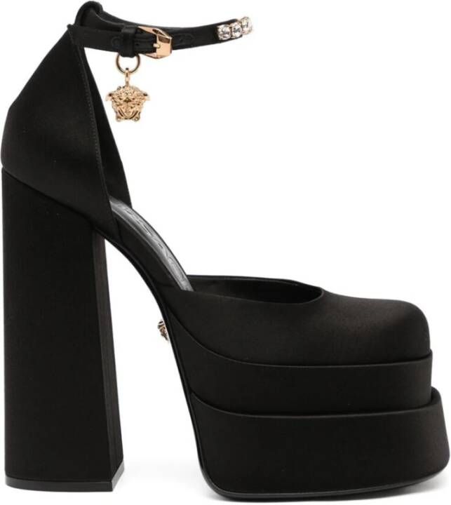 Versace Pumps & high heels Aevitas' Black Pumps With Medusa Charm And Platfor in zwart