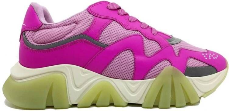 Versace Mesh Reflecterende Leren Sneakers