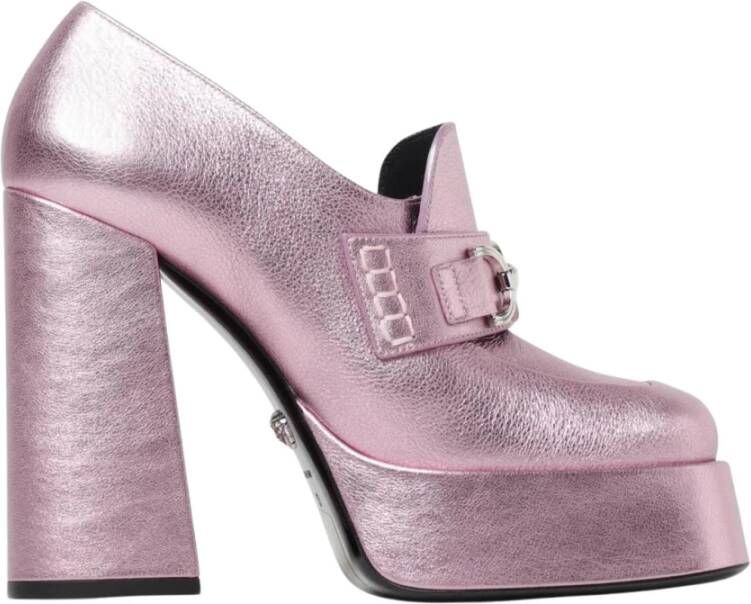 Versace Metallic Leren Plateauhakken