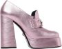 Versace Metallic Leren Plateauhakken - Thumbnail 1