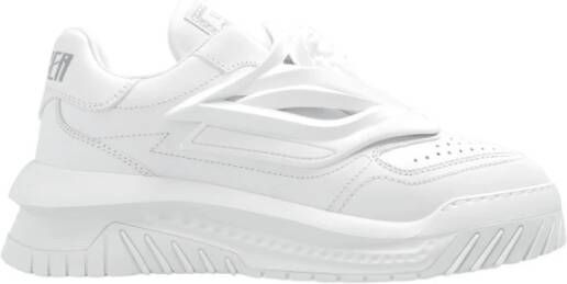 Versace Odissea Sneakers Leer Medusa Hoofd Track Zool White