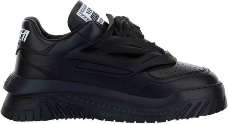 Versace Odissea Logo Patch Zwarte Sneakers