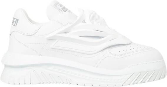 Versace Odissea Sneakers Leer Medusa Hoofd Track Zool White