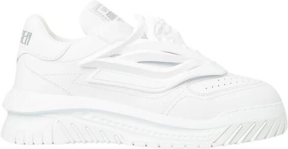 Versace Odissea Sneakers Leer Medusa Hoofd Track Zool White