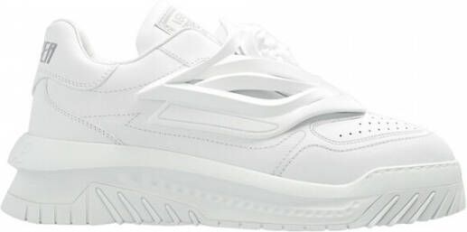 Versace Odissea Sneakers Leer Medusa Hoofd Track Zool White