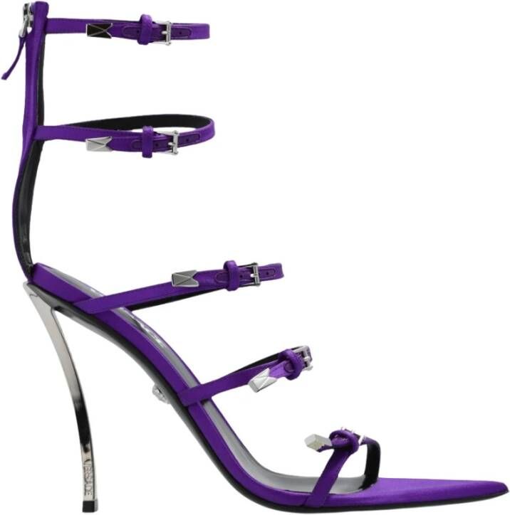 Versace Pin-Point hak sandalen Purple Dames